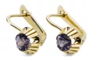 Alexandrite Or jaune 14 carats Des boucles d'oreilles Artisanat vintage vec027y